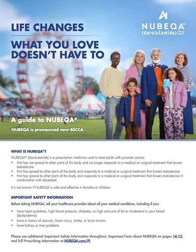 Downloadable patient brochure for NUBEQA
